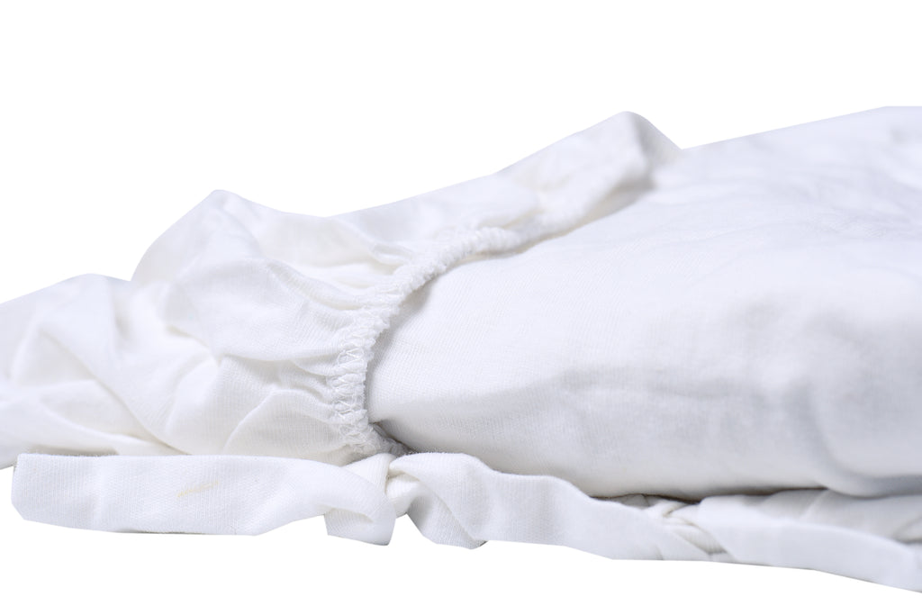 Ultra-Soft Cotton Premium White Jersey Crib Sheet 28x52x9 in.