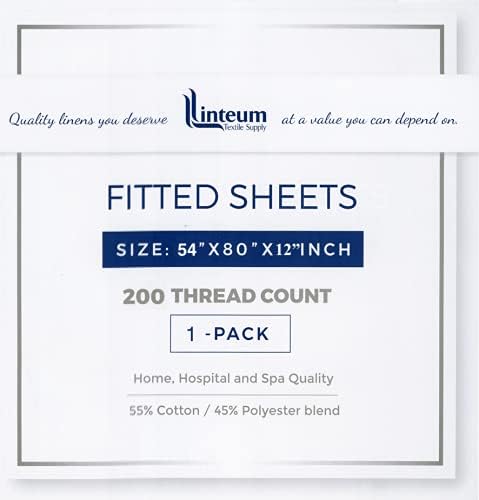 12 Pack Hotel Bed Sheets Full Fitted T-200 - 54x80x12