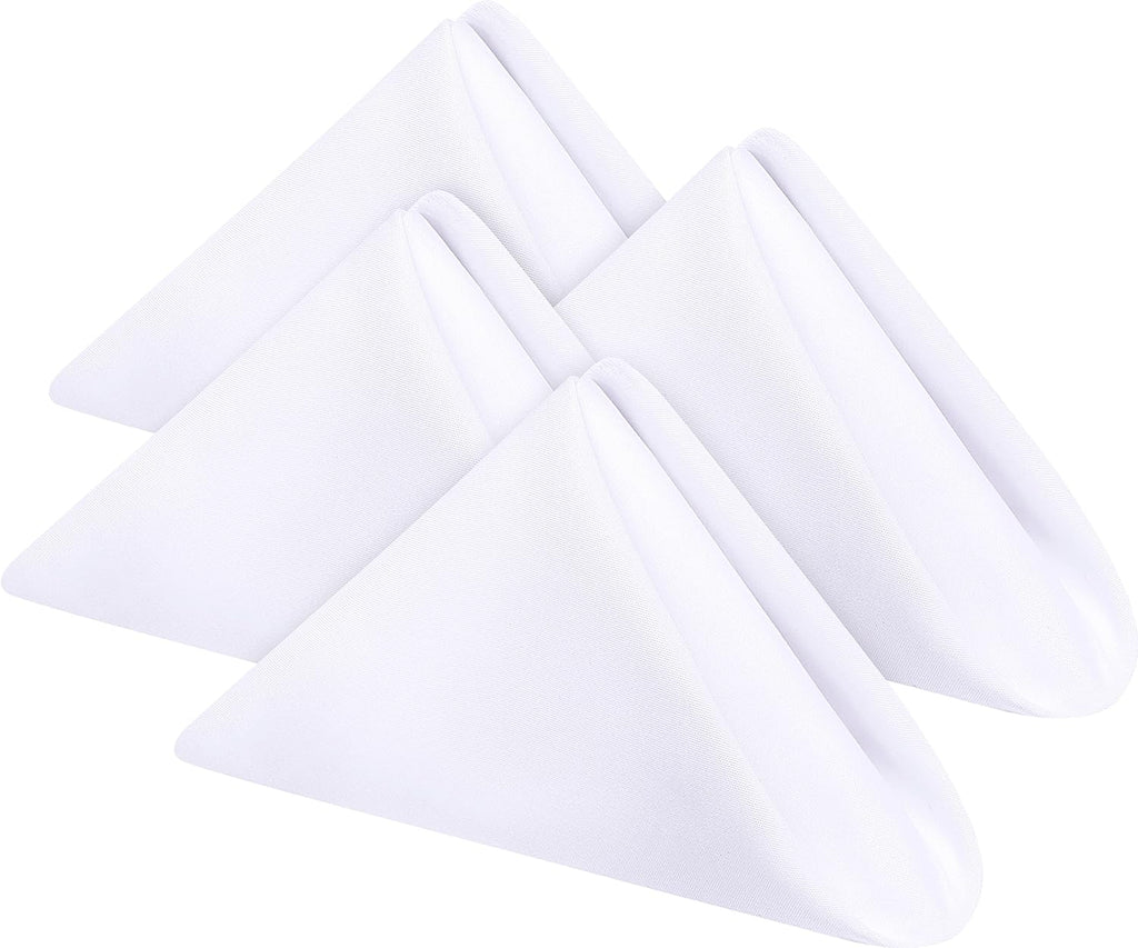 Linteum Textile [24 Pack] Cloth Napkins, 100% Polyester Dinner Napkins with Hemmed Edges, Washable Napkins Ideal for Parties, Weddings and Dinners