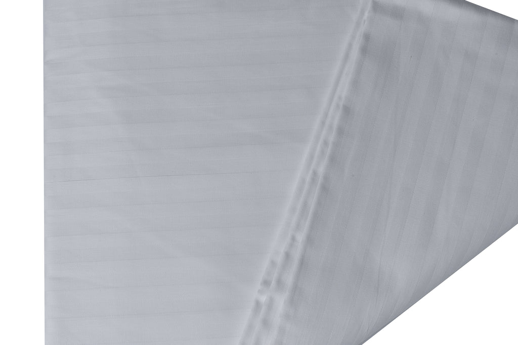 Polycotton White Striped Flat Sheets | 1-Pack