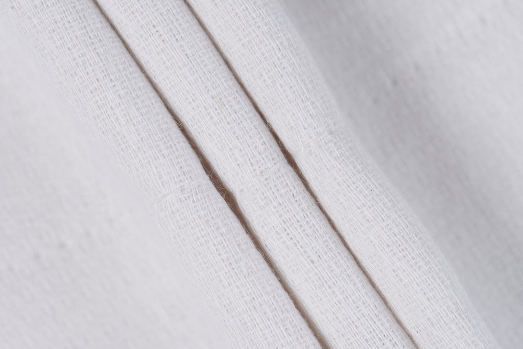 Linteum Textile White Baby Diapers, Reusable Washable Birdseye Pre fold Burp Cloth 4 Ply Shrinkage Control