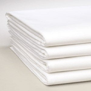 Linteum Textile Percale Fitted Sheet, Comfortable, Soft, 200 Thread Count, Cotton Polyester Fabric, White