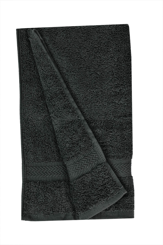 Bleach-Proof Salon Safe Black Hand Towels , 16x27 in.