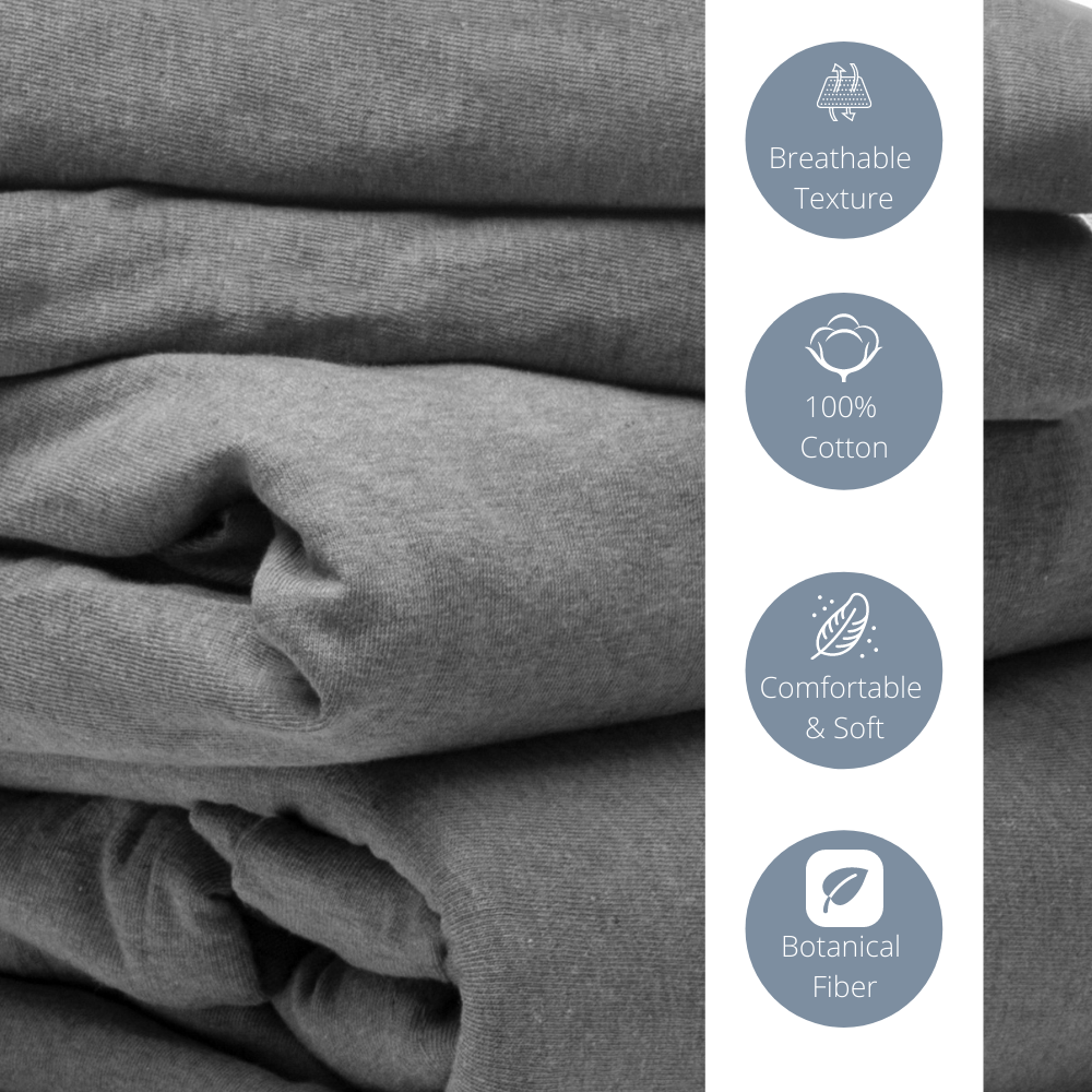 Linteum Textile Supply Heather Jersey Sheet Set