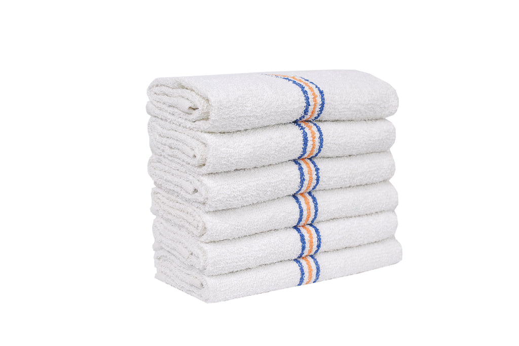 Linteum Super Bar Mop Towels White w/Triple Stripe design 16x19 32 oz. –  Linteum Textile Supply