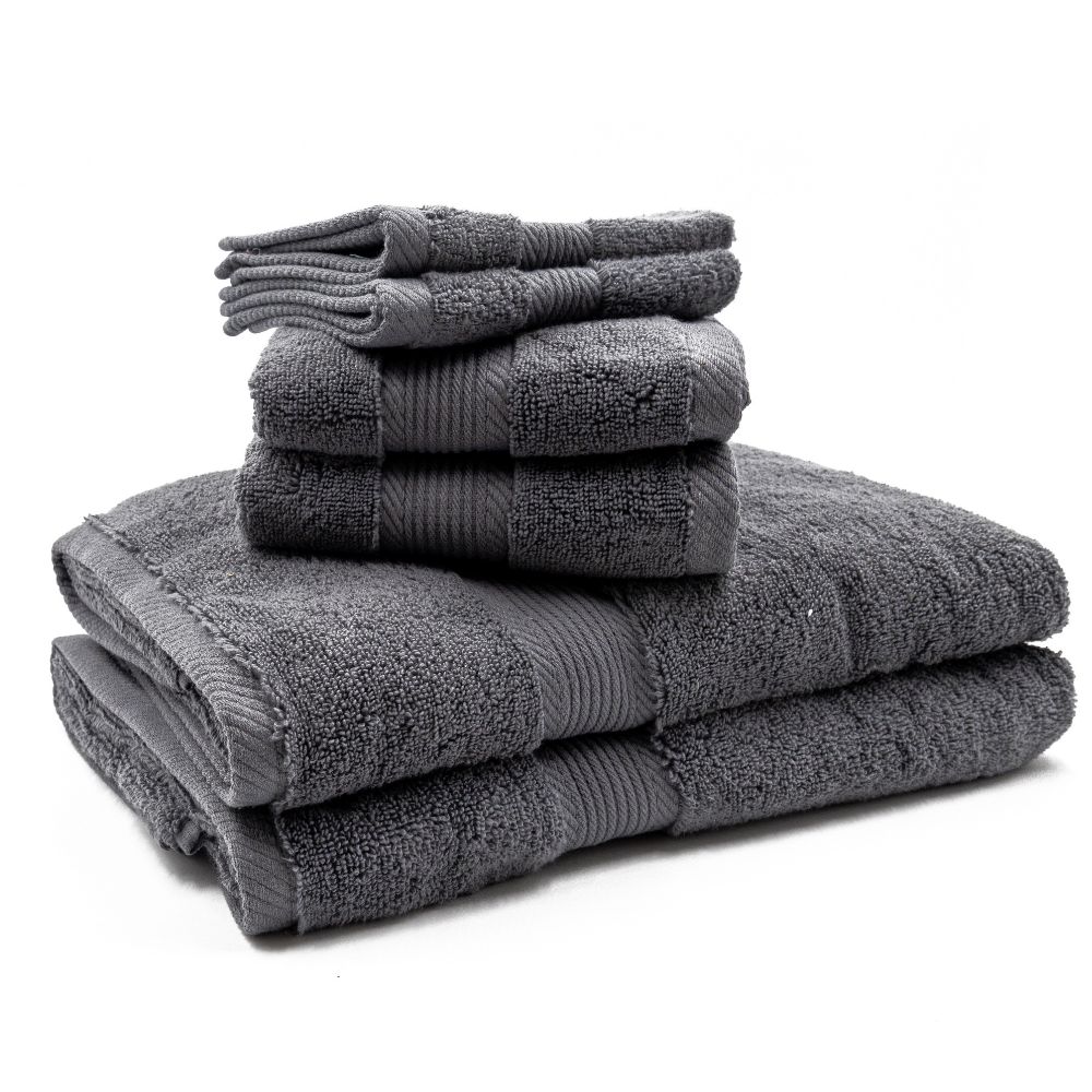 Chelsea Six Piece Bath Towel Set, Two Each - Washcloths, Hand